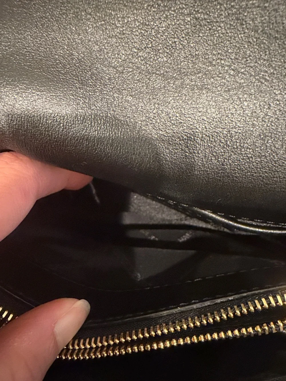 Michael Kors Black Quilted Crossbody with Gold Chain and Floral Medallion - Picture 6 of 10